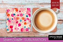 Brush Stroke Square Coaster - Abstract Coaster PNG Product Image 1