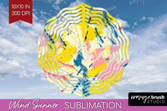 Brush Stroke Wind Spinner Sublimation PNG - Abstract Round Product Image 1