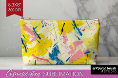 Brush Stroke Cosmetic Bag - Abstract Makeup Bag PNG Product Image 1