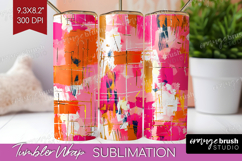 Brush Stroke Tumbler Wrap - Abstract Tumbler PNG Sublimation Product Image 1