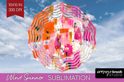 Brush Stroke Wind Spinner Sublimation PNG - Abstract Round Product Image 1