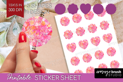 Brush Stroke Round Sticker - Abstract Printable Sticker Product Image 1