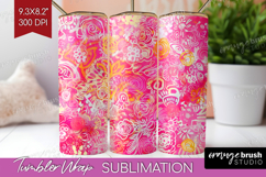 Brush Stroke Tumbler Wrap - Abstract Tumbler PNG Sublimation Product Image 1