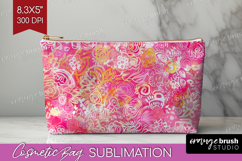 Brush Stroke Cosmetic Bag - Abstract Makeup Bag PNG Product Image 1