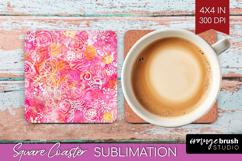 Brush Stroke Square Coaster - Abstract Coaster PNG Product Image 1