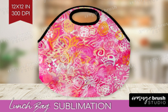 Brush Stroke Lunch Bag - Abstract Lunch Bug PNG Sublimation Product Image 1