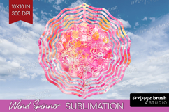 Brush Stroke Wind Spinner Sublimation PNG - Abstract Round Product Image 1
