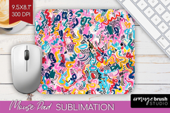 Brush Stroke Mouse Pad Sublimation - Abstract Mousepad PNG Product Image 1