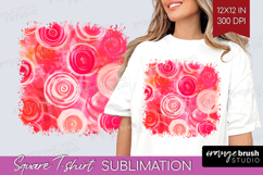 Brush Stroke Square Tshirt Background - Abstract PNG Product Image 1
