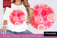 Brush Stroke Round Tshirt Background - Abstract PNG Product Image 1