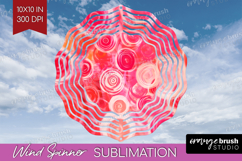 Brush Stroke Wind Spinner Sublimation PNG - Abstract Round Product Image 1