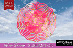 Brush Stroke Wind Spinner Sublimation PNG - Abstract Round Product Image 1