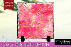 Brush Stroke Slate PNG - Abstract Square Slate Sublimation Product Image 1