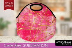 Brush Stroke Lunch Bag - Abstract Lunch Bug PNG Sublimation Product Image 1