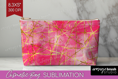 Brush Stroke Cosmetic Bag - Abstract Makeup Bag PNG Product Image 1