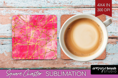 Brush Stroke Square Coaster - Abstract Coaster PNG Product Image 1