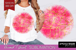 Brush Stroke Round Tshirt Background - Abstract PNG Product Image 1