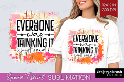 Sarcastic Quote Square Tshirt Background - Brush Stroke PNG Product Image 1