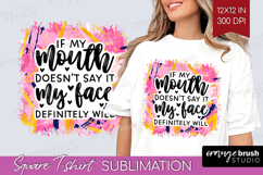 Sarcastic Quote Square Tshirt Background - Brush Stroke PNG Product Image 1
