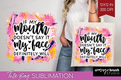 Sarcastic Quote Tote Bag - Brush Stroke Tote Bag PNG Product Image 1