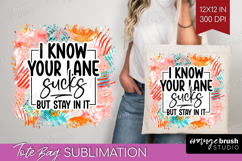 Sarcastic Quote Tote Bag - Brush Stroke Tote Bag PNG Product Image 1