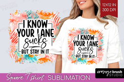 Sarcastic Quote Square Tshirt Background - Brush Stroke PNG Product Image 1