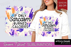 Sarcastic Quote Square Tshirt Background - Brush Stroke PNG Product Image 1