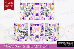 Sarcastic Quote Mug Wrap - Brush Stroke Mug PNG Sublimation Product Image 1