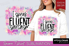 Sarcastic Quote Square Tshirt Background - Brush Stroke PNG Product Image 1