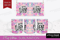 Sarcastic Quote Mug Wrap - Brush Stroke Mug PNG Sublimation Product Image 1