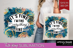 Sarcastic Quote Tote Bag - Brush Stroke Tote Bag PNG Product Image 1
