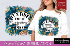 Sarcastic Quote Square Tshirt Background - Brush Stroke PNG Product Image 1