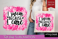 Sarcastic Quote Tote Bag - Brush Stroke Tote Bag PNG Product Image 1