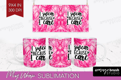 Sarcastic Quote Mug Wrap - Brush Stroke Mug PNG Sublimation Product Image 1