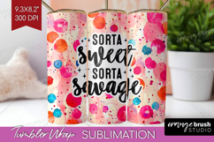 Sarcastic Quote Tumbler Wrap - Brush Stroke Tumbler PNG Product Image 1