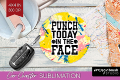 Sarcastic Quote Car Coaster - Brush Stroke Coaster PNG Product Image 1