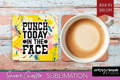 Sarcastic Quote Square Coaster - Brush Stroke Coaster PNG Product Image 1