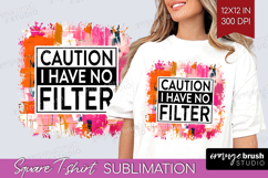 Sarcastic Quote Square Tshirt Background - Brush Stroke PNG Product Image 1
