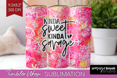 Sarcastic Quote Tumbler Wrap - Brush Stroke Tumbler PNG Product Image 1