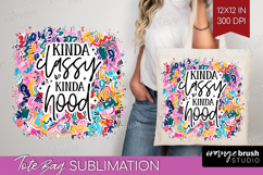Sarcastic Quote Tote Bag - Brush Stroke Tote Bag PNG Product Image 1
