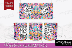 Sarcastic Quote Mug Wrap - Brush Stroke Mug PNG Sublimation Product Image 1