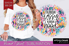 Sarcastic Quote Round Tshirt Background - Brush Stroke PNG Product Image 1