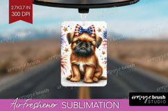 Brussels Griffon Dog Air Freshener PNG Patriotic Dog PNG Product Image 1