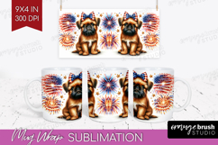 Brussels Griffon Dog Mug Wrap Patriotic Dog Mug PNG Product Image 1