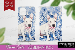 Bull Terrier Dog Phone Case PNG Floral Dog Case PNG Product Image 1