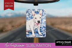 Bull Terrier Dog Air Freshener PNG Floral Dog PNG Product Image 1