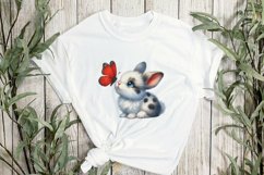 Bunny and Butterfly Sublimation Clipart Product Image 3
