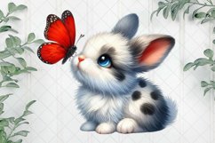 Bunny and Butterfly Sublimation Clipart Product Image 1