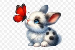 Bunny and Butterfly Sublimation Clipart Product Image 2