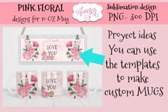 Customizable floral design for 11oz mug sublimation Product Image 2